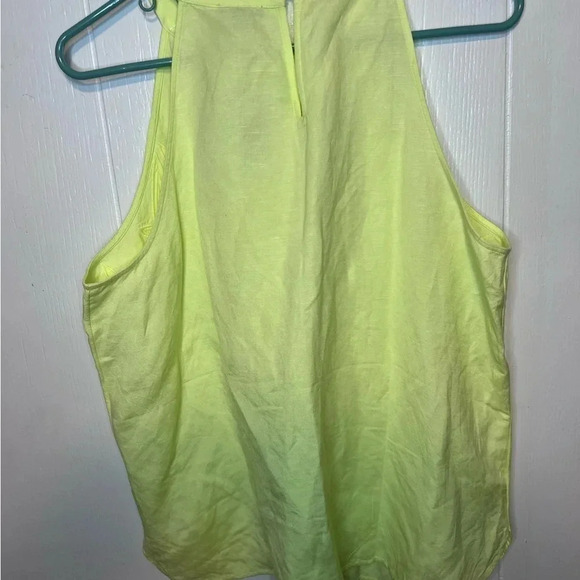 NWT Ann Taylor Petites Green / Yellow Embroidered Tank Top Size Large - Picture 5 of 5